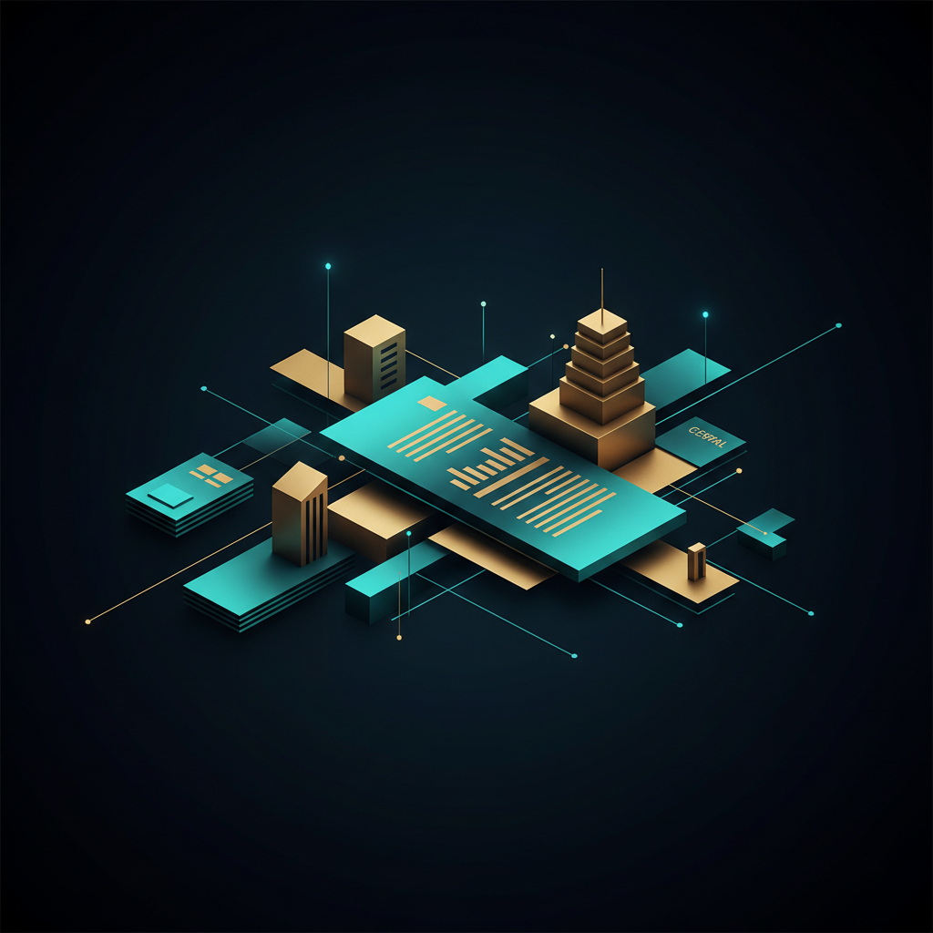 Optimisation fiscalité revenus fonciers - illustration dark fintech